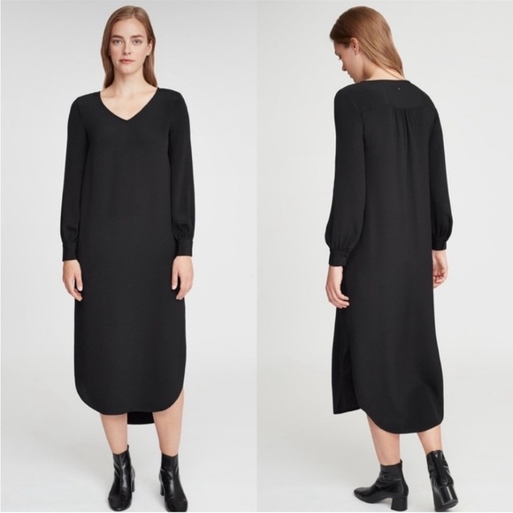 Cuyana 100% Silk High-Low Midi dress NWT - Picture 1 of 8